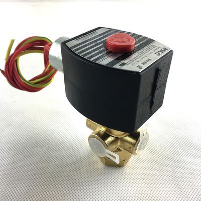 ASCO SCB320B174.230/50 NPT1 / 4 3 / 2 جسم النحاس العالمي NBR سلسلة 320 الصمامات الكهربائية المتحركة مباشرة
