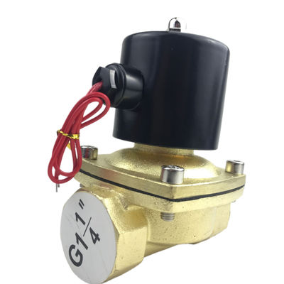 2W350-35 1 1/4 بوصة صافي النحاس الصمام الكهربائي الصمام الهوائي المياه مغلقة عادة NC
