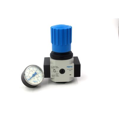FESTO LR-1/2-D-MIDI 159581 LR-1/2-D-MIDI-MPA 8002257 صمام تنظيم الضغط من سبيكة الزنك مع مقياس ضغط 0.5-12 بار