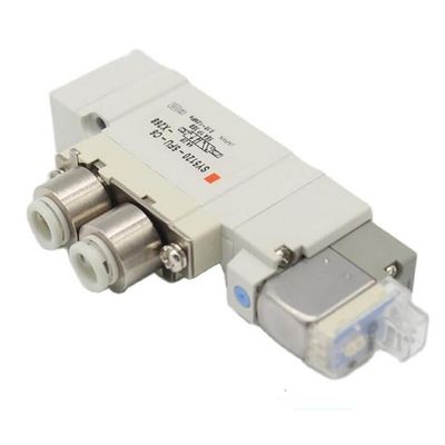 الصمام الكهربائي SMC SY5320-5LZD-C6 DC24V حجم منفذ تثبيت لمسة واحدة ø6 3 مركز موقف مغلق