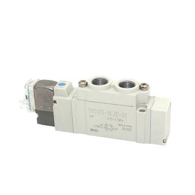 SY5220-6LZD-C4 الصمام الكهربائي SMC 2 موقف مزدوج DC12V حجم منفذ تثبيت لمسة واحدة Ø4