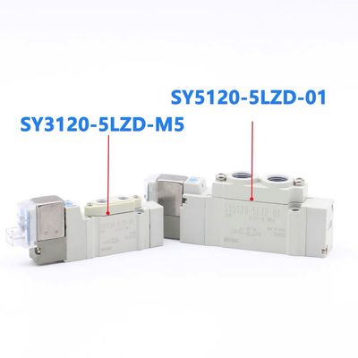 حجم الميناء Ø6 SY3420-6LZD-C6 SMC صمام المولينويد الرئوي3 مركز العادم DC12V