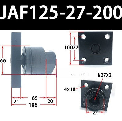 JAF125-27-200 M27x2 الحجم الاسمي للتوافق مع أسطوانة الهواء التصميم البسيط