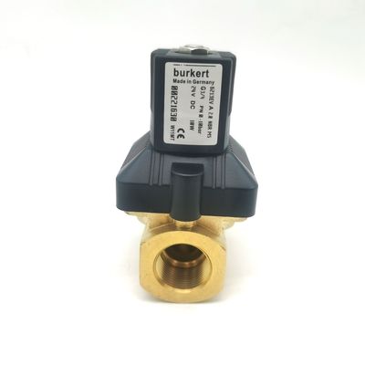 صمام بركرت الكهرومغناطيسي 00125367 6014 C اتصال الصفيحة السفلية المباشرة مغلقة عادة 2.0 فتحة التدفق DC24V 8W جسم صمام النحاس 0 ~ 10bar
