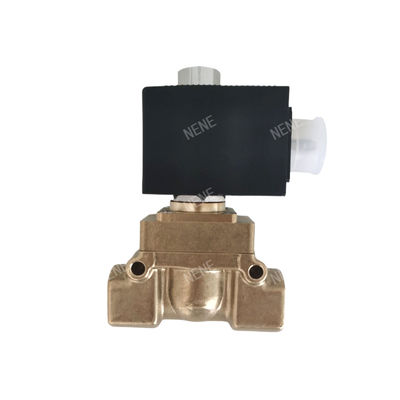 الصمام الكهرومغناطيسي 00126161 burkert 6014 D التفاعل المباشر اتصال الصفيحة السفلية مفتوح عادة 2.0 فتحة التدفق DC24V 8W جسم الصمام النحاسي 0 ~ 10bar