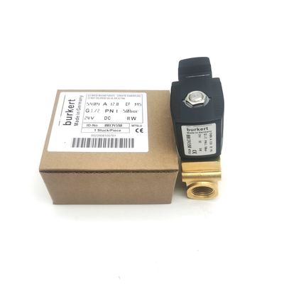 بوركرت 00132865 AC24V صمام الكهربائي المباشر G1/8 6014 C مغلق عادة 0 ~ 25bar 3/2 Way جسم النحاس