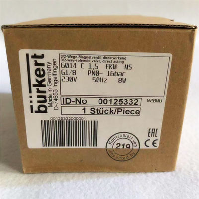 NBR Seal Brass Body Burkert صمام التحكم في الصمام الكهربائي 00125332 6014