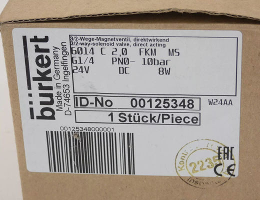 أنظمة تحكم السوائل Burkert - 125348 - صمام سولينويد، 6014 00125348