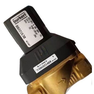بوركرت 00308505 G3/4 2/2 مغلقة بشكل طبيعي 20 فتحة تدفق FKM مغلقة جسم صمام النحاس AC220V 8W 1-40bar 5404 النوع