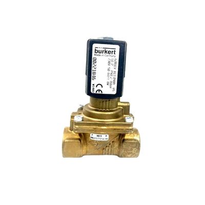 الصمام المغناطيسي الإلكتروني BURKERT 00309022 FKM الختم G1/2 2/2 مفتوح بشكل طبيعي 12 فتحة تدفق DC24V 8W 1-32bar