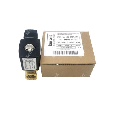 الصمام الكهربائي الكهربائي Burkert 00126092 6013 نوع التصرف المباشر G1/8 بوصة 3.0 فتحة التدفق FKM الختم 24VAC 8W 0 ~ 10bar