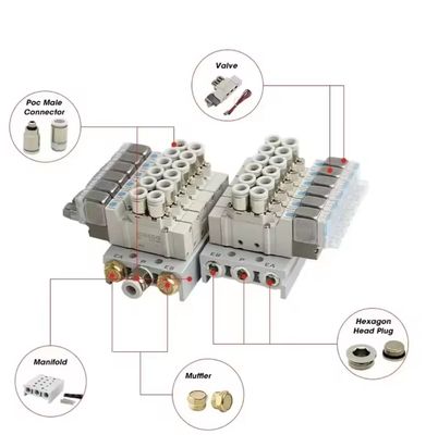 صمام الخمسة منافذ SMC صمامات الكهربائية SY3220-5LZD-C6 SY3220-6LZD-C6