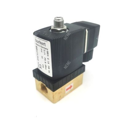 FKM Seal صمام الكهربائي G1/4 بوصة G1/4 بوصة 00125304 6013 نوع العمل المباشر 2/2 مغلق عادة 3.0 فتحة تدفق FKM Seal 220VAC 8W 0 ~ 10bar جسم صمام النحاس