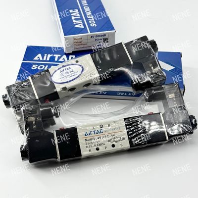 4V130C-M5 AIRTAC الصمام الكهرومغناطيسي AC220V DC24V 5/3-Way ضد الانفجار