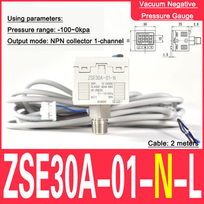 مقياس ضغط مقياس فراغ ZSE30A-01-N نوع SMC مقياس ضغط دقيق 01