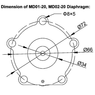 TH-5820-B MD01-20 MD02-20 غشاء لصمام نبضي Taeha مقاس 3/4 بوصة TH-4820-B TH-5825-B TH-5820-C TH-4820-C