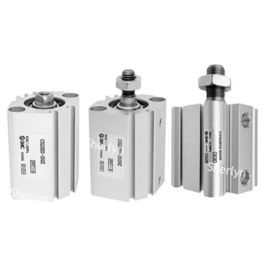 CQ2A12-50D أسطوانة SMC مدمجة قياسية مزدوجة المفعول قضيب واحد سلسلة CQ2 قطر التجويف 12