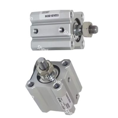 CQ2A12-50D أسطوانة SMC مدمجة قياسية مزدوجة المفعول قضيب واحد سلسلة CQ2 قطر التجويف 12