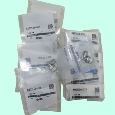 SMC KQG2L10-02S وصلة كوع سريعة التوصيل من الفولاذ المقاوم للصدأ، 10 مم × R1/4، كوع 90 درجة، وصلة بلمسة واحدة، 4E2-1EY/KQ2A88