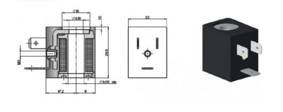 ملف لولبي AMISCO EVI 7-9 DC24V 3W