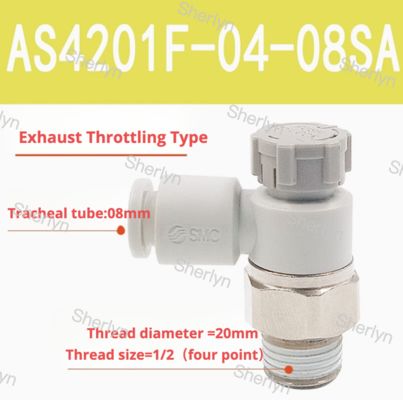 صمام خنق AS1201F-M3-06 SMC AS1201F/2201F/3201F