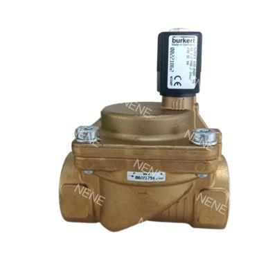 صمام الملف اللولبي Burkert 00221849 6281 G3/4 2/2 مغلق عادةً فتحة تدفق 13.0 NBR جسم صمام نحاسي AC220V 8W 0.2-16 بار -10~+80 ℃