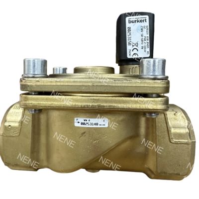 صمام الملف اللولبي Burkert 00221857 6281 النوع G1 2/2 مغلق عادةً فتحة تدفق 25.0 NBR جسم صمام نحاسي مختوم AC24V 8W