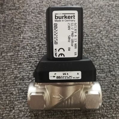 صمام الملف اللولبي Burkert 6213EV G1/2 00222156 00222157 00222158 صمام مياه ثنائي الاتجاه