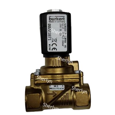 صمام الملف اللولبي Burkert 00322513 جهد التشغيل AC220V النوع 6281 صمام مياه G1/4 ثنائي الوضع ثنائي الاتجاه مغلق عادة