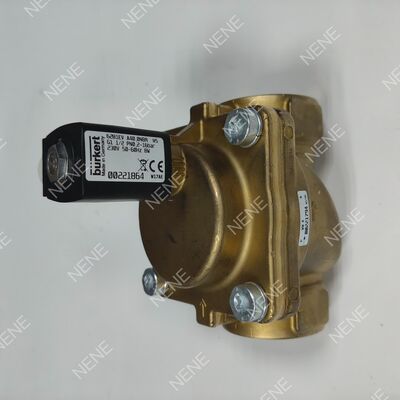 صمام لولبي نحاسي بدرجة حرارة عالية من نوع BURKERT 6281 00322517 G1/2 2/2 NC فتحة 15.0 ختم FKM DC24V 8W 0.2-16 بار من 0 إلى +120 درجة مئوية