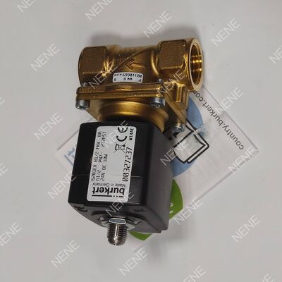 FKM Seal Solenoid Valve BURKERT Type 6281 00221869 G3/8 Port 2/2 مغلق بشكل طبيعي جسم النحاس 13.0 فتحة AC24V 8W 0.2-16bar 0 إلى +120 °C