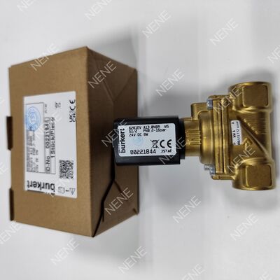 صمام لولبي بدرجة حرارة عالية AC220V نوع BURKERT 6281 00221870 G3/8 2/2 مغلق عادةً جسم نحاسي فتحة 13.0 ختم FKM 8W 0.2-16 بار 0 إلى +120 درجة مئوية