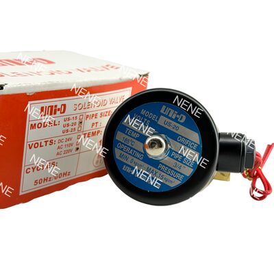 US-20 UNID 3/4 "بستن نحاسي صمام الكهربائي المضغوط -5 °C ~ 185 °C صمام المياه