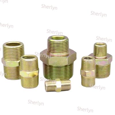 وصلة انتقالية عالية الضغط للأسلاك الهيدروليكية، فم مسطح من الصلب الكربوني، 3 نقاط