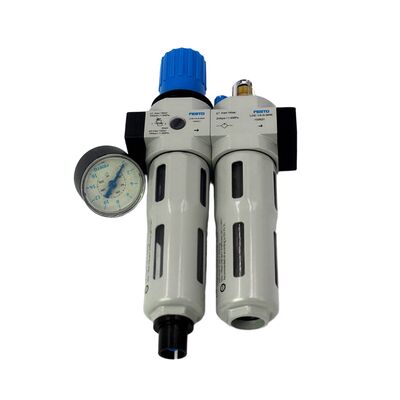 FRC-1/4-D-7-MINI-A 162763 سبيكة الزنك FRL 1300L/min G1/4 40μm 0.5-7bar تصريف تلقائي بالكامل مع مقياس الضغط FESTO