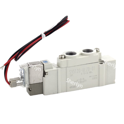 صمام الكهرباء الكهربائية المدمجة المقاومة للغبار IP65 SY3120-5LZD-C4 SMC DC24V تطبيقها على أدوات فحص مكونات السيارات