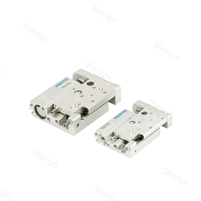 FESTO 170503 SLF-6-10-P-A مزدوج التأثير أسطوانة الهواء المنزلقة الخطية ، 6 × 10mm Spec جسم الألومنيوم المقاوم للتآكل وسادة نهاية مرنة لمعدات الأتمتة