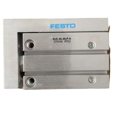 محرك هوائي خطي مزدوج التمثيل مع وسادة مرنة FESTO SLS Series أسطوانة منزلق صغيرة SLS-6-30-P-A #170490 تجويف 6 مم 30 مم دليل قفص كروي عالي الدقة