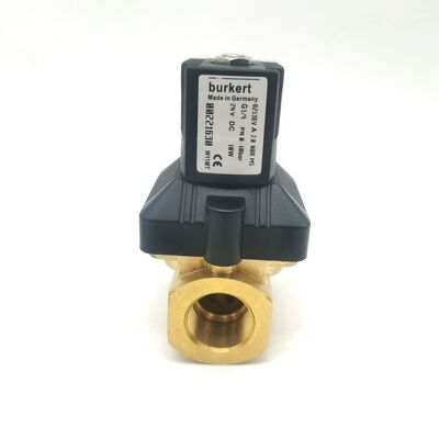 DC24V 8W Burkert الأصلي 00221630 6213 NC صمام الحاجز ، G3/4 خيط داخلي 20 فتحة تدفق NBR غسيل ، غطاء نحاسي لـ -10 °C ~ 80 °C نظام أنابيب 0-10bar