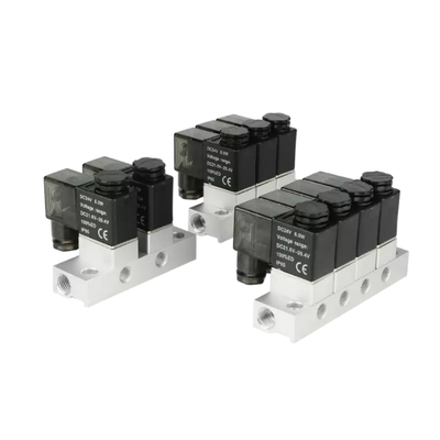 1-مدخل-5-مخرج 2V025-06-5F صمام سولينويد الكتلة و 2V025-06-4F 1-مدخل-4-مخرج FKM حلقة الختم