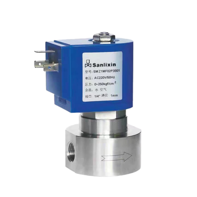 H4S005B01-DC-24 نظرة خاطفة مادة الختم 1/8 ''حجم المنفذ 24VDC 2 طريقة NC فتحة حجم 0.5 مللي متر صمام الملف اللولبي عالي الضغط