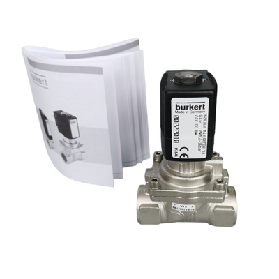 وحدة تحكم في السوائل Burkert 6281 بفتحة كبيرة 2/2 NO، بفتحة أنثى G3/4، مفتوحة عادةً، مقاومة للشيخوخة، تجميع مانع تسرب FKM من الفولاذ المقاوم للصدأ 00228390 00228391 00228392