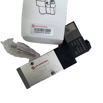 صمام الملف اللولبي المثبت على NAMUR IMI NORGREN VCB22C517A-AE219J G1/4 AC220V 5/2 صمام تحكم اتجاهي هوائي مفرد للمشغل