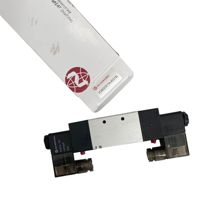 G3/8 صمام القفل المزدوج المزدوج NORGREN VCB22C511A-AC213L 24VDC 5/2 صمام الاتجاه الهوائي لنظام النقل 1800 لتر / دقيقة التدفق