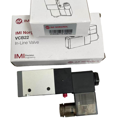 صمام الملف اللولبي ذو الارتداد الزنبركي NORGREN VCB22B417A-AB219J G1/4 AC220V 3/2 NC صمام اتجاهي هوائي لآلة القولبة بالنفخ