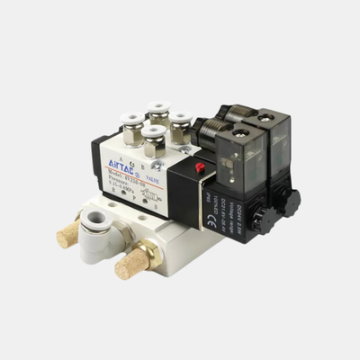 مجموعة مشعب صمام الملف اللولبي Airtac 4V310-08 متعدد المحطات 2 / 3 / 4 / 5 / 6 موضع مجموعة صمامات مدمجة للدائرة الهوائية متعددة القنوات
