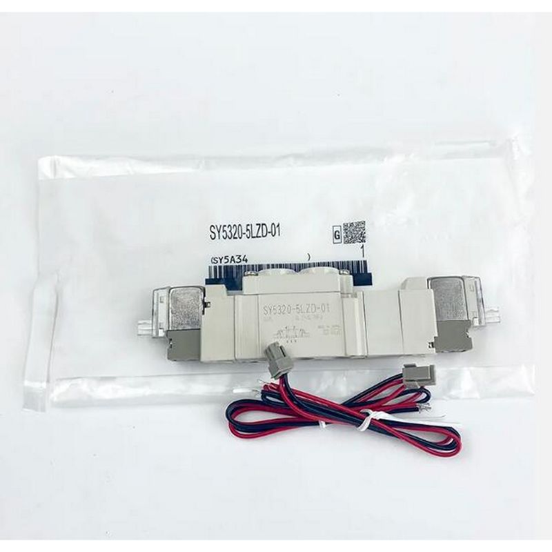 SMC SY5320-6LZD-C4 الصمام الكهربائي المضغوط DC12V 3 موقف مركز مغلق لمسة واحدة