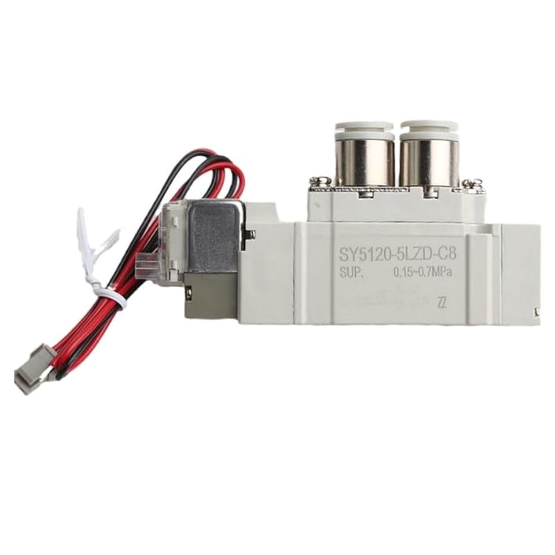 SMC SY5220-6LZD-01 DC12V حجم منفذ 1/8 نفاثة الصمام الكهربائي المضاد للطاقة الشمسية خط الأنابيب 2 الموقف مزدوج