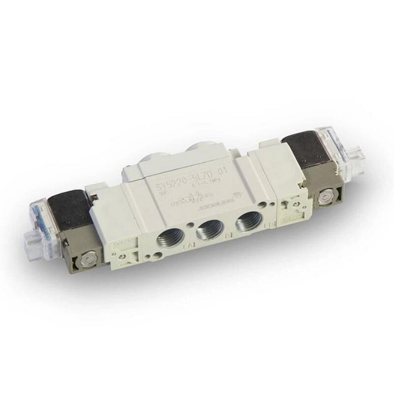 SMC SY5120-5LZD-C8 2 موقف واحد لمسة واحدة التركيب ø8 الصمام الكهربائي الرئوي DC24V