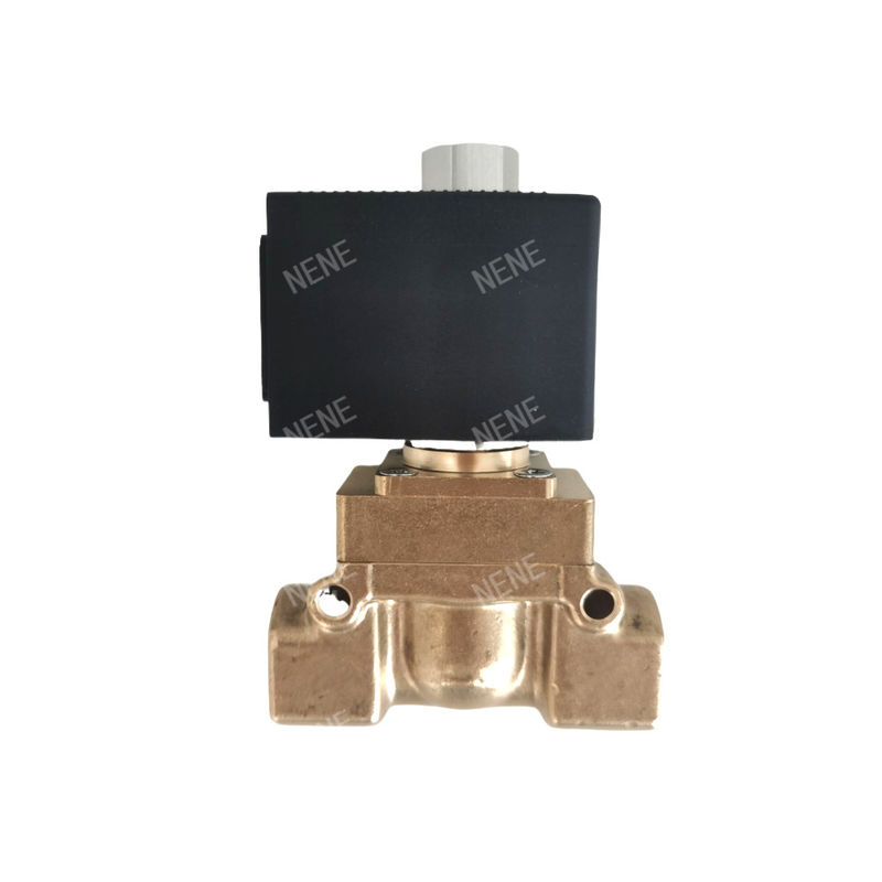 الصمام الكهرومغناطيسي 00126161 burkert 6014 D التفاعل المباشر اتصال الصفيحة السفلية مفتوح عادة 2.0 فتحة التدفق DC24V 8W جسم الصمام النحاسي 0 ~ 10bar